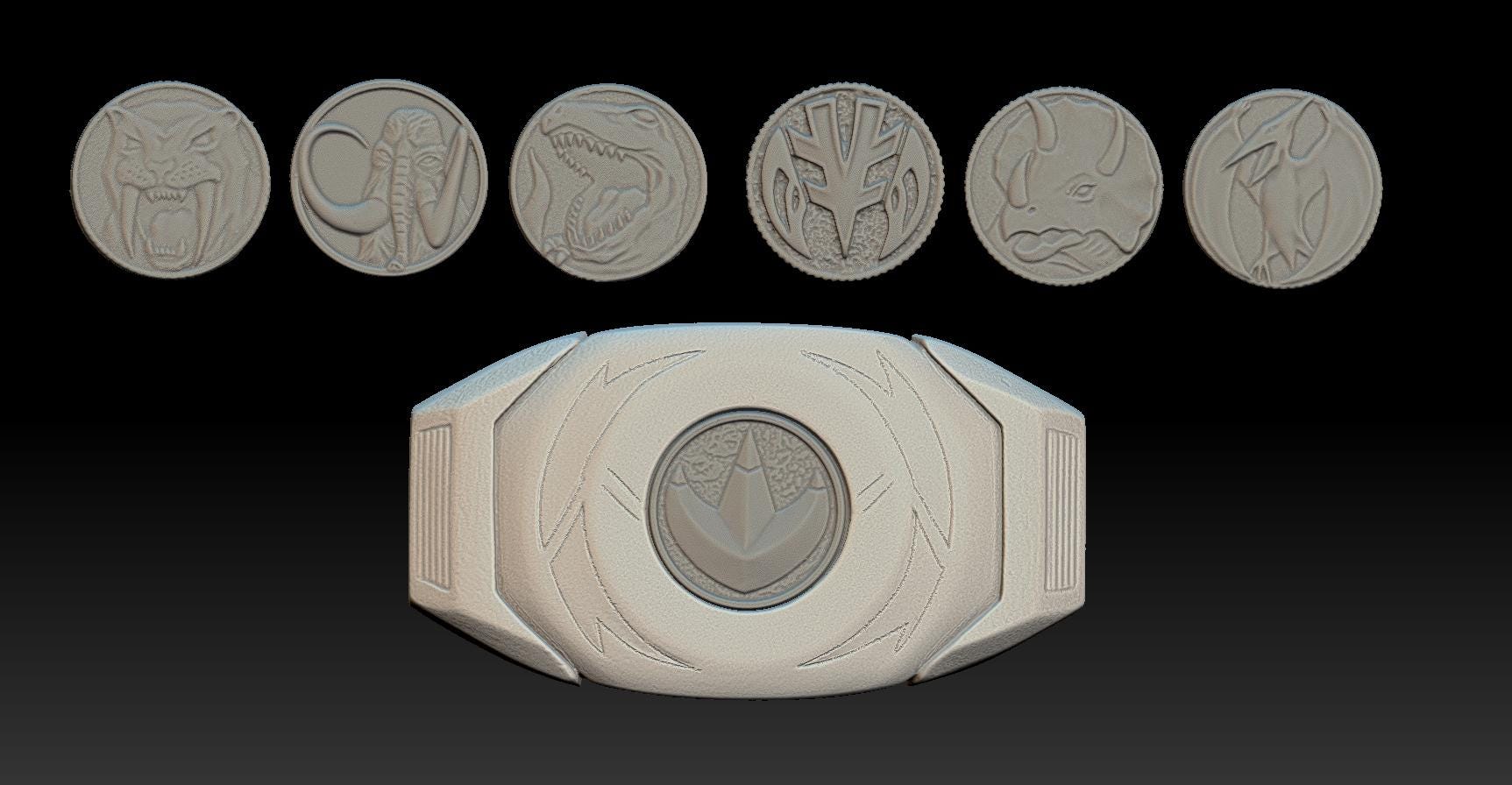 Mighty Morphin Power Rangers Buckle 3d File - Etsy