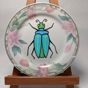 Blue and Green_Beetle Bug_Decorative Plate