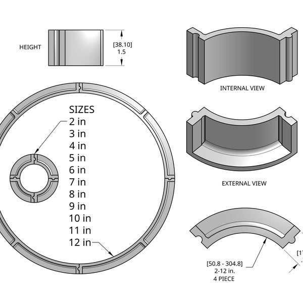 Circular Mold Housing 3D Model (MASTER)