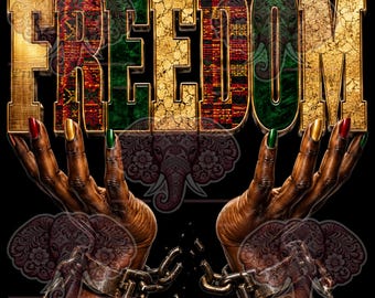 JUNI TEENTH Freedom-shirt, png