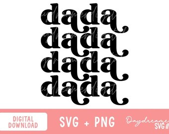 Retro Dada SVG, Beer Can Glass Svg, Dada Svg, Dad Shirt Svg, Mother's Day Svg, Dad Cut Files, Trendy Png SVG Files