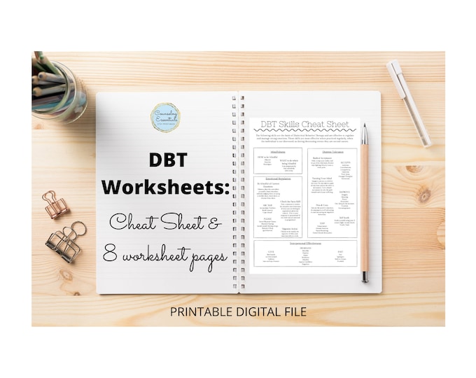 DBT Opposite Action Worksheets | Printable Emotion Regulation Skill ...
