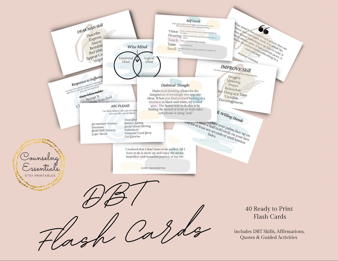DBT Flashcards Emotional Regulation Distress Tolerance DBT Flashcards