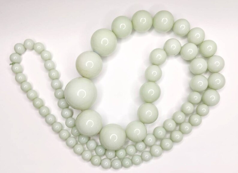 Large green bead necklace
