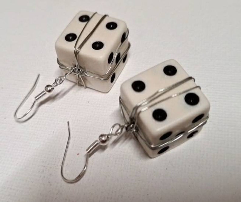 Handmade Dice Earrings