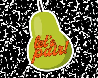 Let's Pair Sticker | BCBA Therapist sticker | ABA Therapy sticker | Behavior Analyst Sticker | Applied Behavior Analysis Gift | RBT | Funny