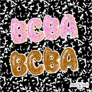 BCBA Donut Sticker|BCBA Therapist sticker | ABA Therapy sticker | Behavior Analyst Sticker | Applied Behavior Analysis Gift |Board Certified