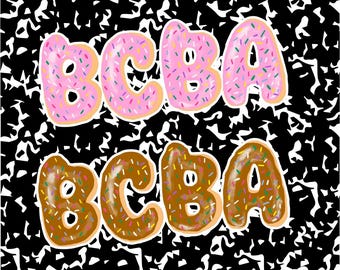 BCBA Donut Sticker|BCBA Therapist sticker | ABA Therapy sticker | Behavior Analyst Sticker | Applied Behavior Analysis Gift |Board Certified