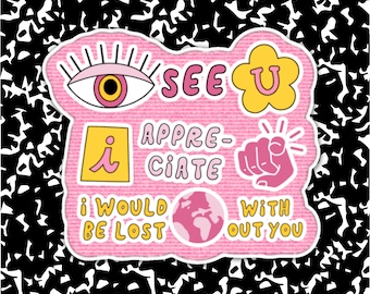 I Appreciate You Sticker | Employee Appreciation Gift | Thank You Sticker | Appreciation gift | Co-Worker Sticker | Co Worker Appreciation |