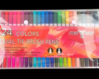 Dual Brush Pens | 24 Rainbow Set | ABA | SNABA | Study Material | BCBA Exam | Applied Behavioral Analysis | study notes aba |coloring marker