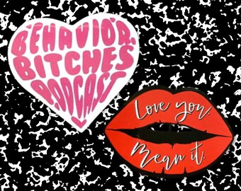 Behavior Bitches Sticker Set |Love You Mean It|BCBA Therapist sticker|ABA Therapy sticker|Behavior Analyst Sticker|Applied Behavior Analysis