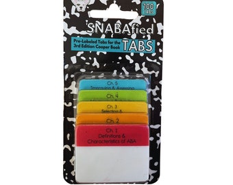 SNABAFIED Cooper Tabs | BCBA Exam Study Materials | Cooper Textbook | Tabs | ABA Therapy | snaba | rbt | bcba | study tabs | s