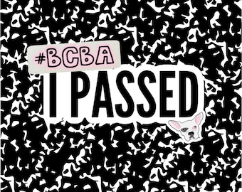 I passed #bcba sticker | bcba Therapist sticker | ABA Therapy sticker | Behavior Analyst Sticker | BCBA Exam Gift | BCBA Laptop Sticker