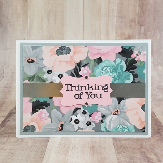 Thinking of You Note Card Handmade Note Card Blank Note Etsy