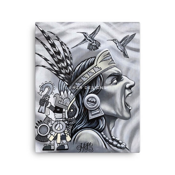 Canvas Print Aztec Warrior, Aztec Art, Chicano Art, Huitzilopochtli, Aztec  Wall Art, God of War, Mexican Art, Aztec Decor, Aztec Painting - Etsy  Denmark
