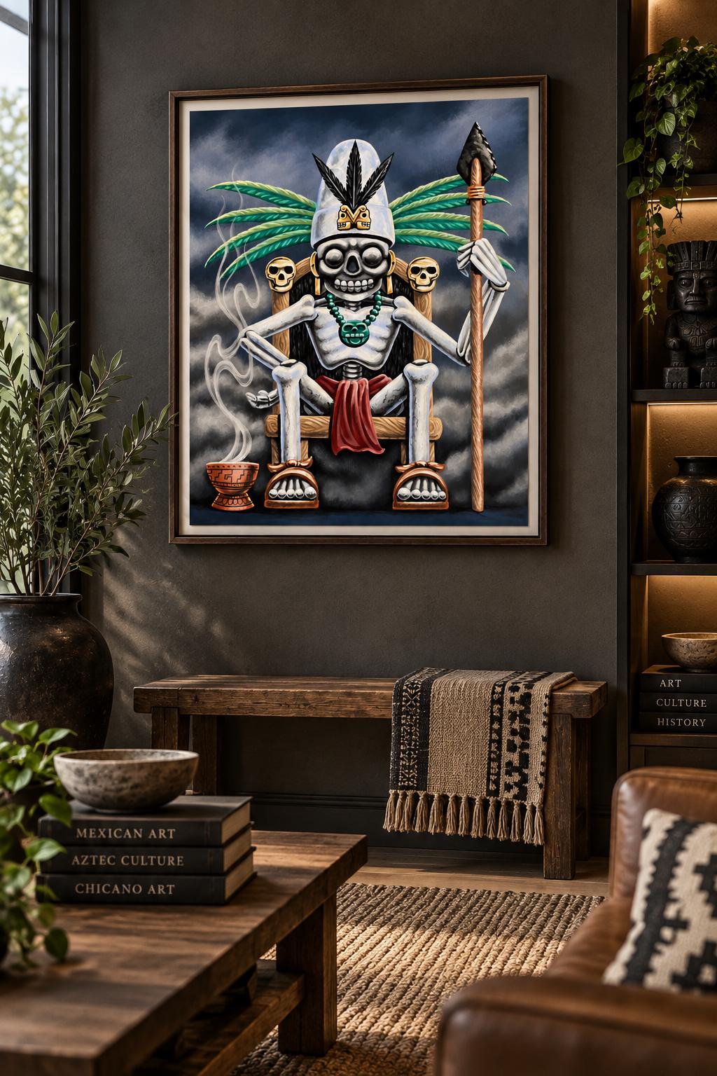 Mictlantecuhtli Art Print, Aztec Underworld God Poster - Etsy