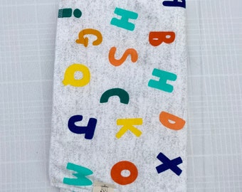 Baby Flannel Large Burp Cloth | Heathered Letters