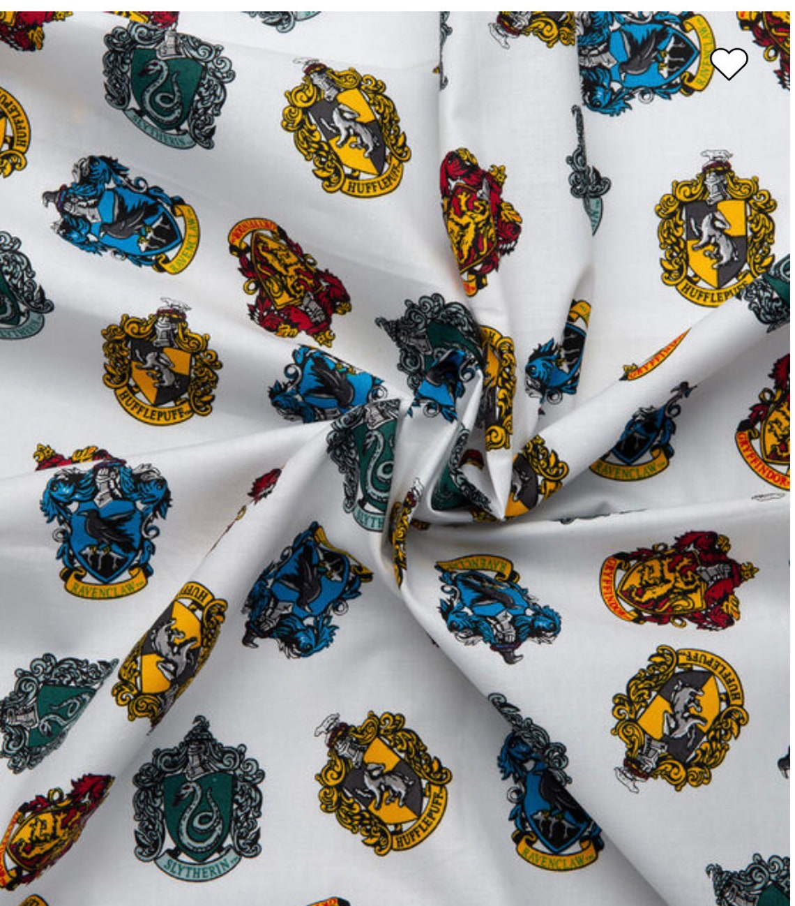 Harry Potter Quilt Cotton Fabric 44 Hogwarts Houses Etsy