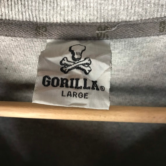 Rare!! Gorilla sweatshirt Gorilla pullover Gorill… - image 5