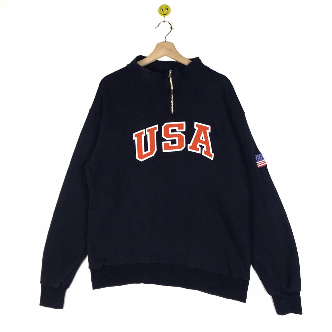 Rare USA Flag sweatshirt USA Flag pullover USA Flag sweater Etsy