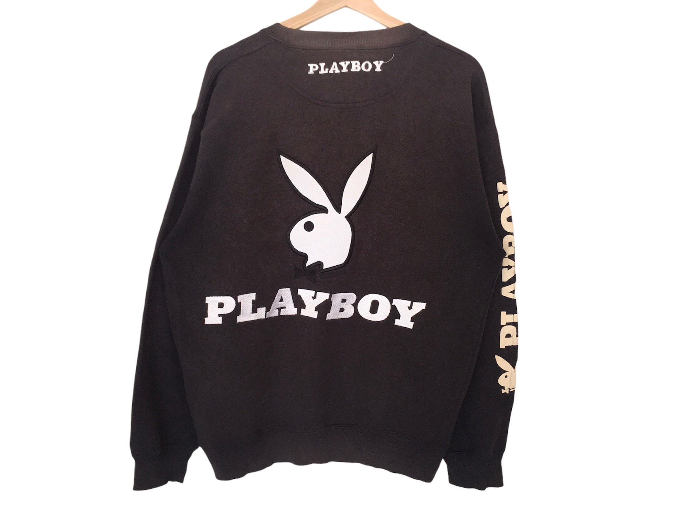 Playboy Sweatshirt  Playboy Big Logo Bunny Spell Out Crewneck  Hip Hop Swag Streetwear Activewear Dope Hype Rap
