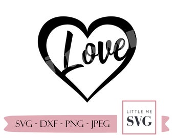 Heart Svg, Love svg cut files, for Cricut and Silhouette, design your wedding decor, invitations, tshirts, mugs and more