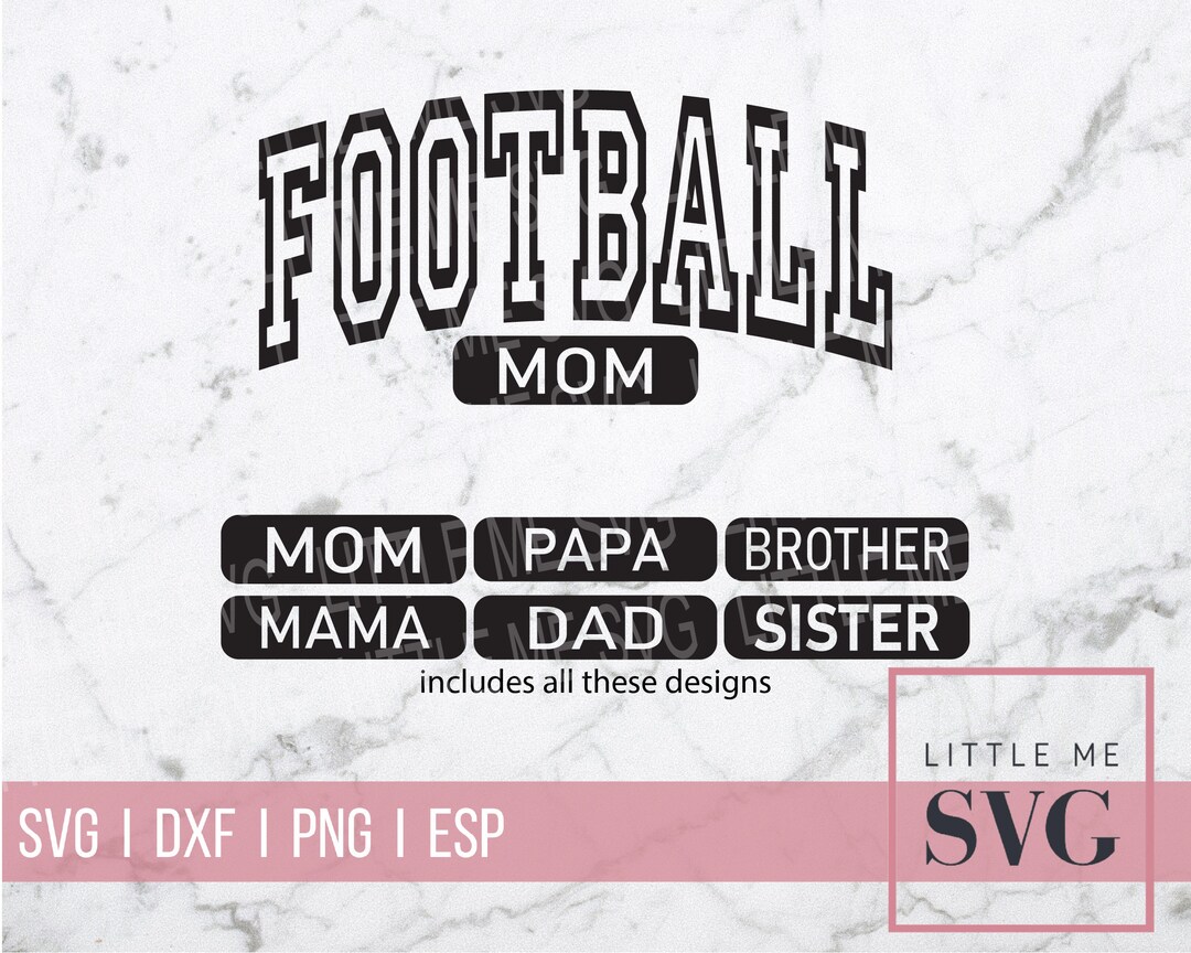 Football Mama Svg, Football Mom Svg File Bundle, Football Dad, Papa ...