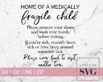 Medical alert fragile child svg, wood sign svg, clean your hands, door sign svg, medical svg, print and display