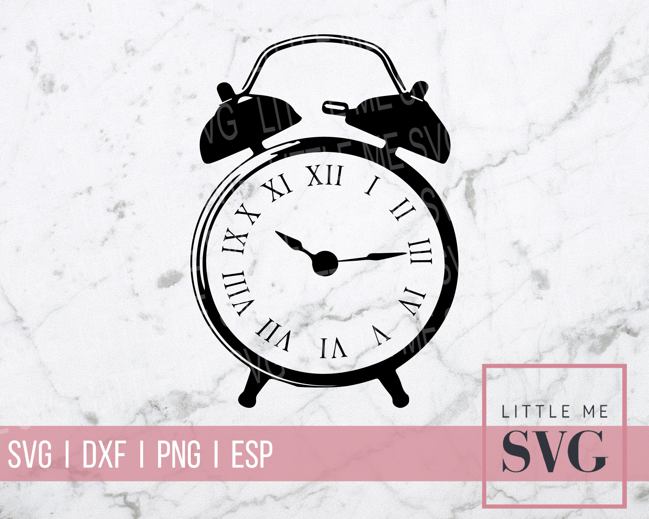 Alarm Clock SVG Svg Cut File Vintage Clock Svg Roman Etsy