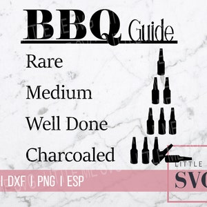 Guía de barbacoa SVG archivo de corte de descarga instantánea, camisa o delantal de papá, letrero de patio o tarjeta del día del padre para el asador, cerveza svg, para el maestro de la parrilla