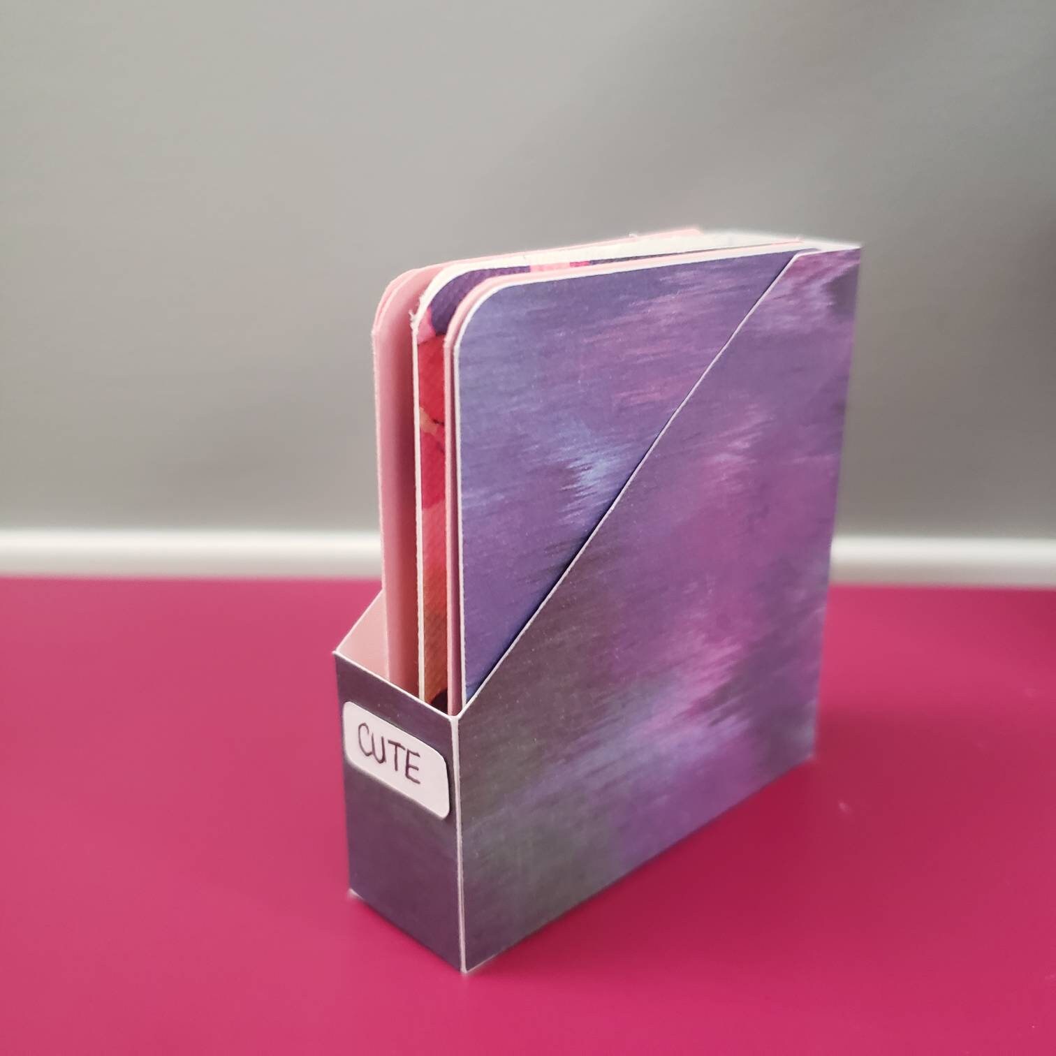 Mini File Folders and Folder Box for 18 Inch Dolls, DIY Cut Template