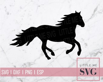 Running horse svg, horse silhouette svg, animal cut file for crafts, scrapbooking, bulletin boards for kids