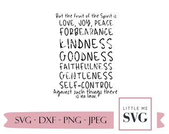 Fruit of the Spirit SVG: Christian Wall Art, Scripture Design (Digital Download)