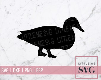 Pato svg, silueta de pájaro svg, archivo de corte animal para manualidades, scrapbooking, tablones de anuncios para niños