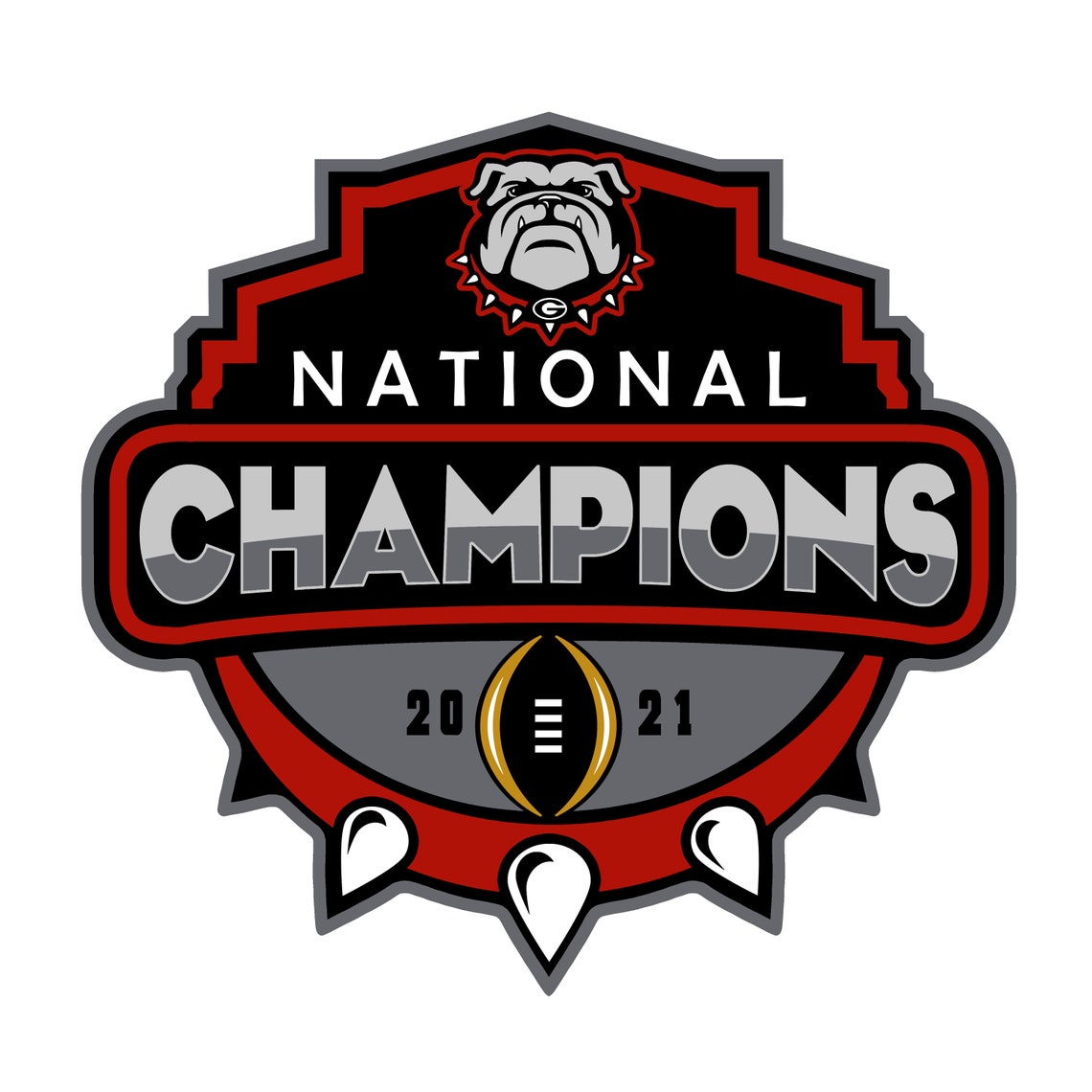 UGA Bulldogs National Champions Cut File Layered SVG Etsy