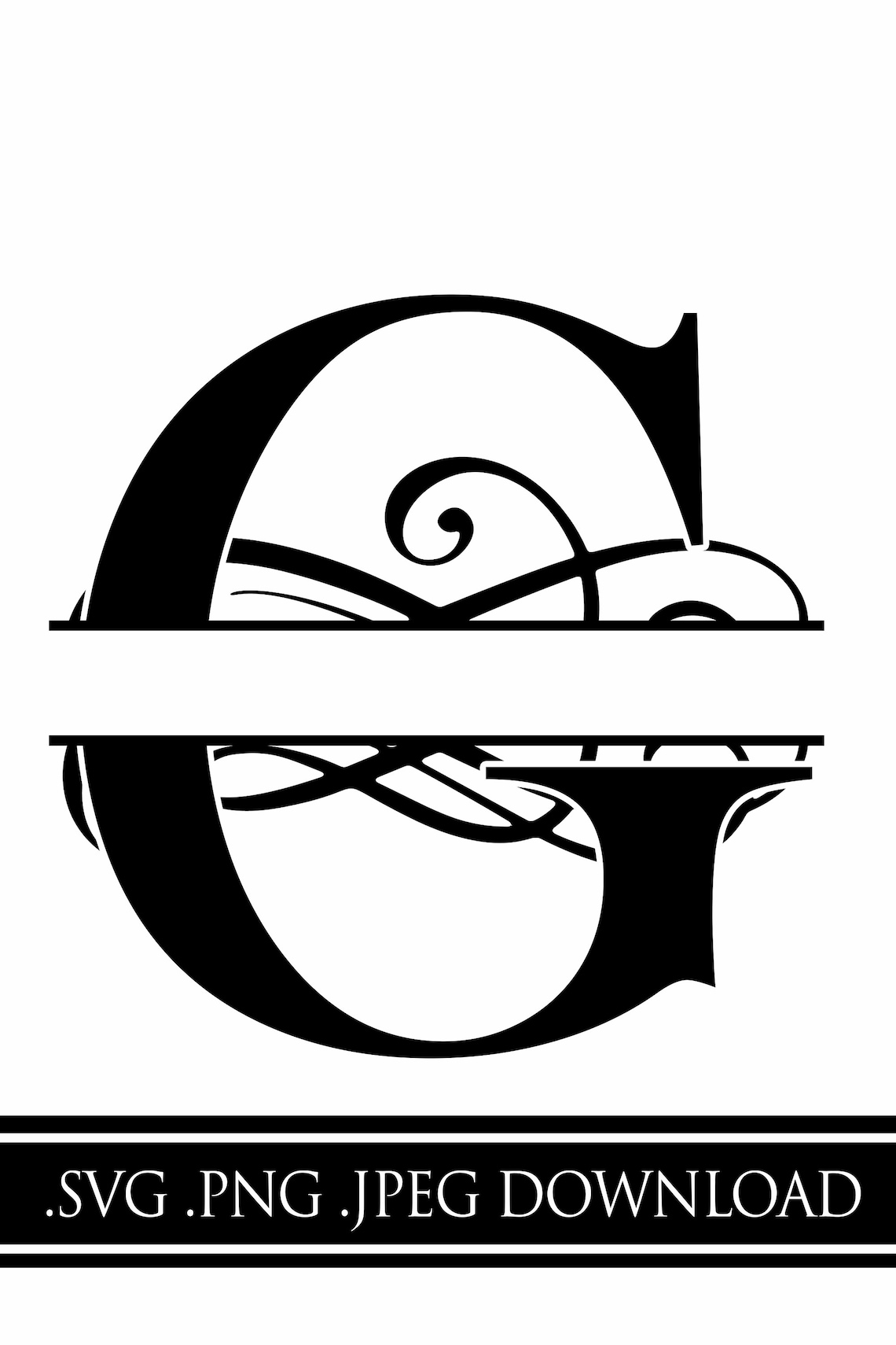 Letter G Stencil, SVG, PNG, JPEG Accent Letters, Use for Signs
