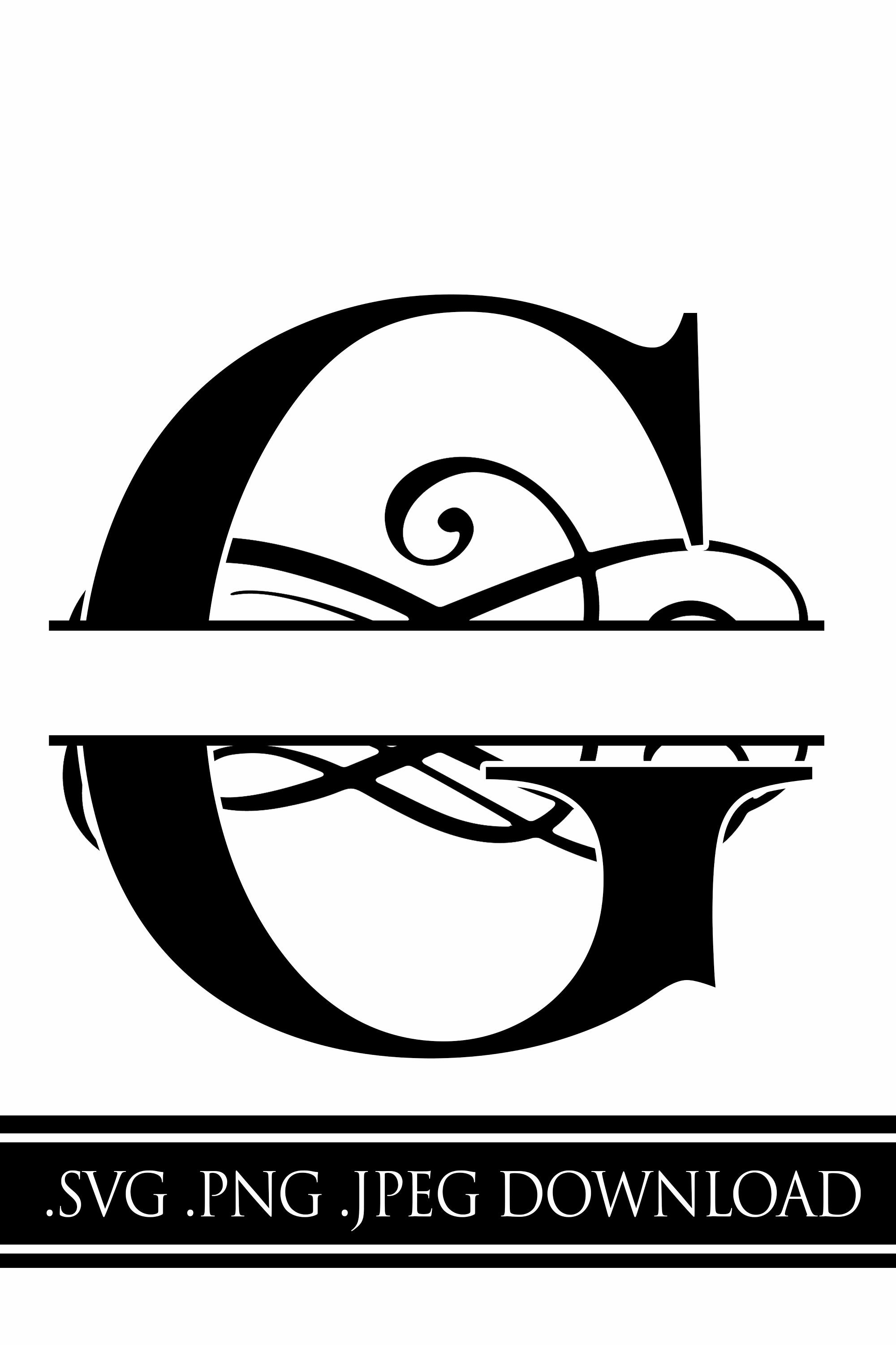 Letter G Stencil, SVG, PNG, JPEG Accent Letters, Use for Signs