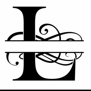 Carta L plantilla, SVG, PNG, JPEG Letras de acento, Uso para signos de bienvenida, calcomanías, monogramas de boda etc. Cricut compatible