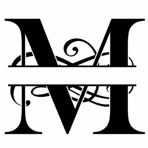 Letter M Stencil, SVG, PNG, JPEG Accent Letters, Gebruik voor welkomstborden, stickers, bruiloft monogrammen etc. Cricut Compatible