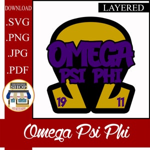 Omega Psi Phi Fraternity Incorporated Que Dog (einfach zu verwenden LAYERED) CutFile SVG PNG jpg pdf Cricut Silhouette Sublimation kompatibel