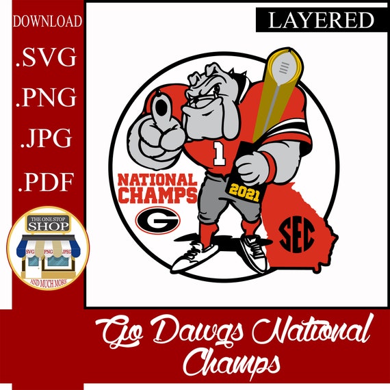 UGA Bulldogs National Champions Cut File Layered SVG Etsy