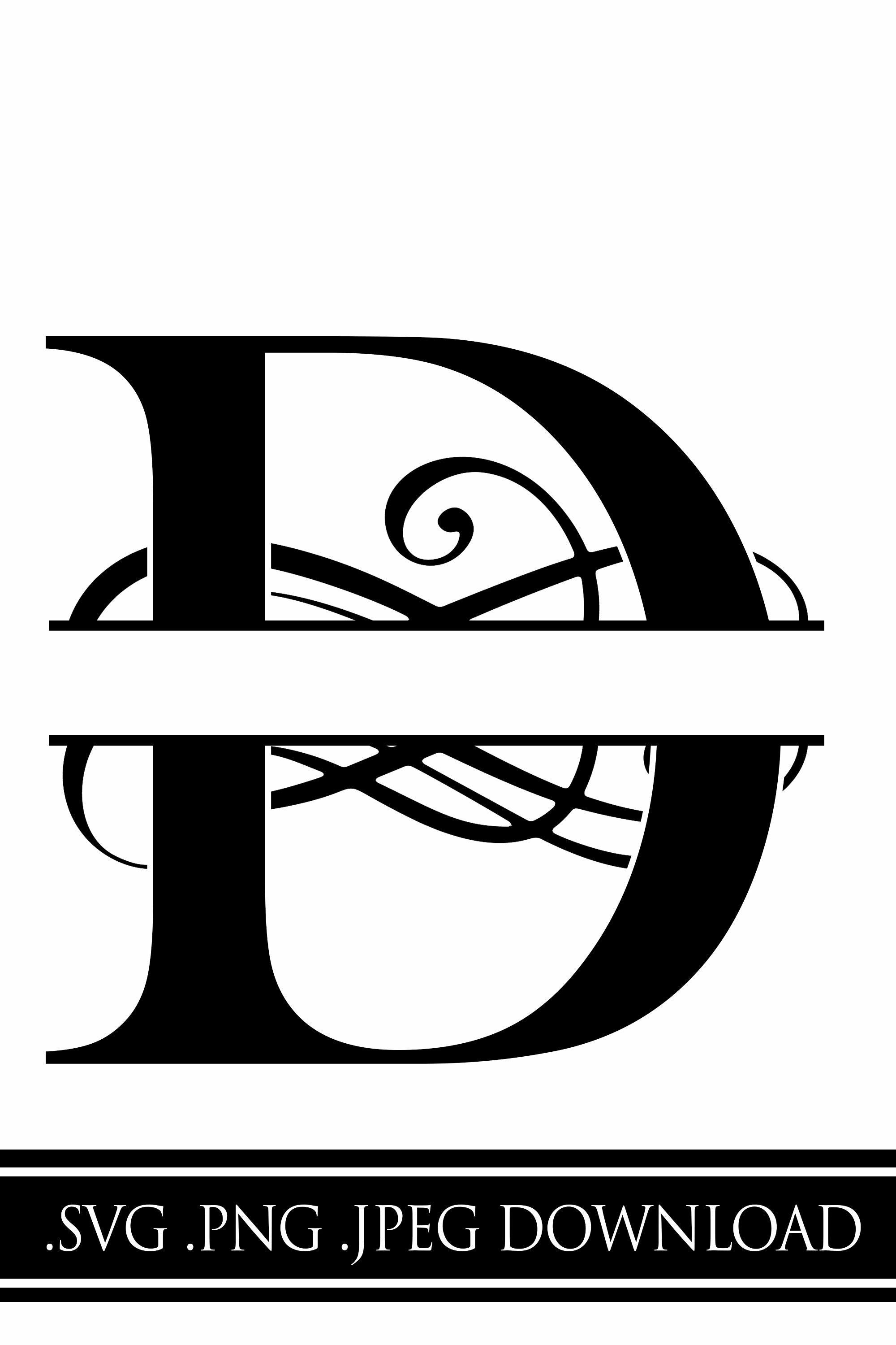 Letter D Stencil, SVG, PNG, JPEG Accent Letters, Use for Welcome Signs ...