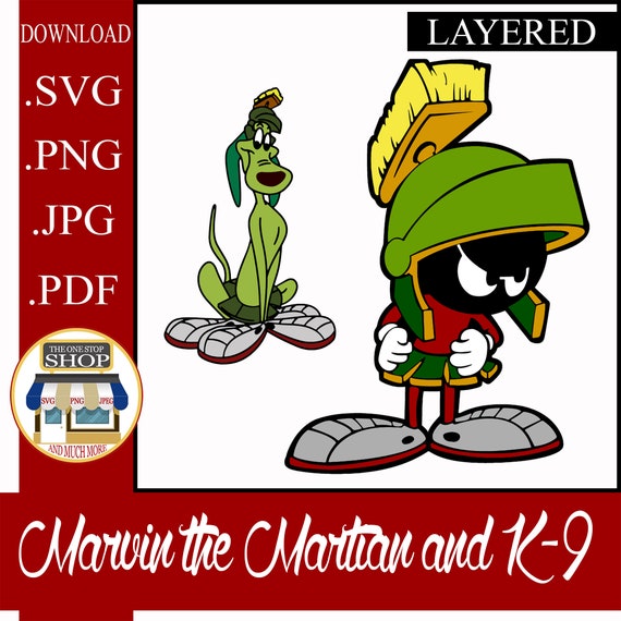 Looney Tunes Marvin el Marciano y K-9 fácil uso LAYERED - Etsy México