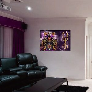 Omega Psi Phi Dog Team Canvas Print (Multiple Sizes Available)