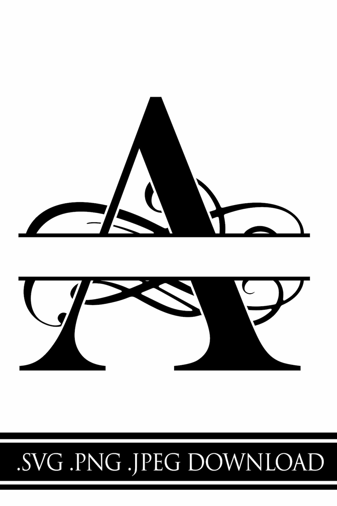 Letter A Stencil, SVG, PNG, JPEG Accent Letters, Use for Signs