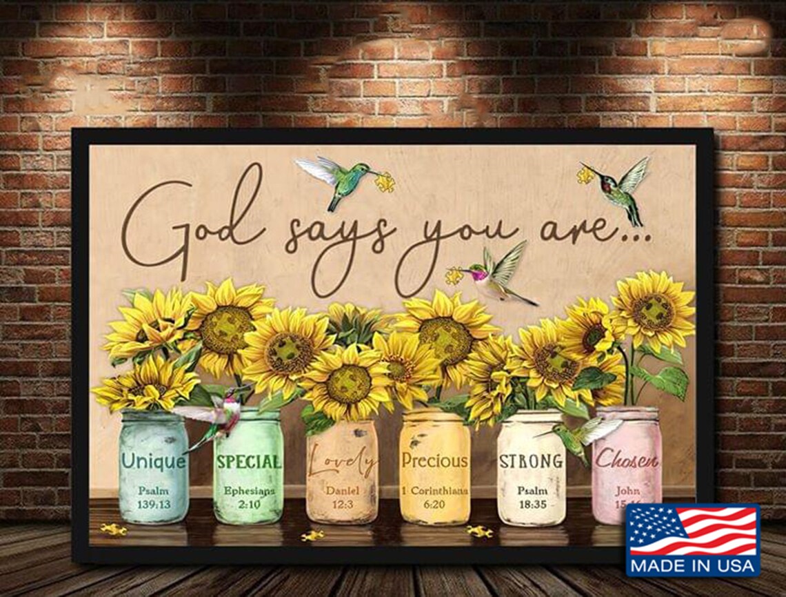 God says you are Poster Be kind Poster Unframe Paper Etsy