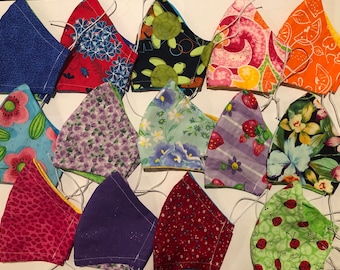 Reusable fabric face masks