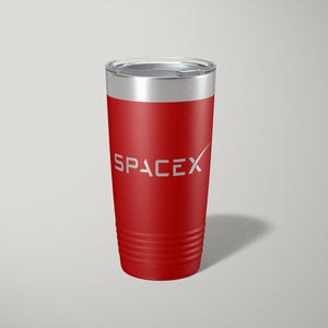 Personalized SpaceX Tumbler: Engraved Stainless Steel Travel Mug