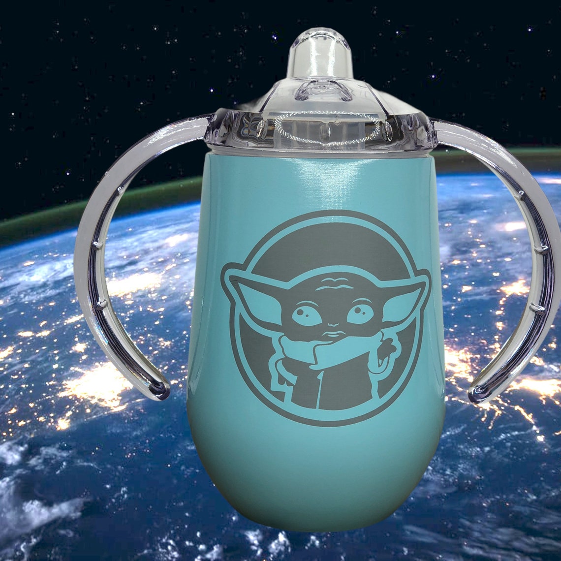 Baby Yoda The child nospill sippy cup 10 oz stainless steel Etsy