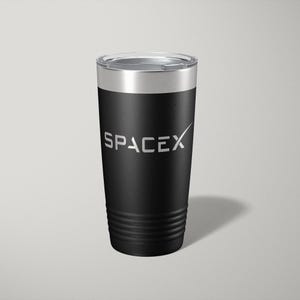 Personalized SpaceX Tumbler: Engraved Stainless Steel Travel Mug